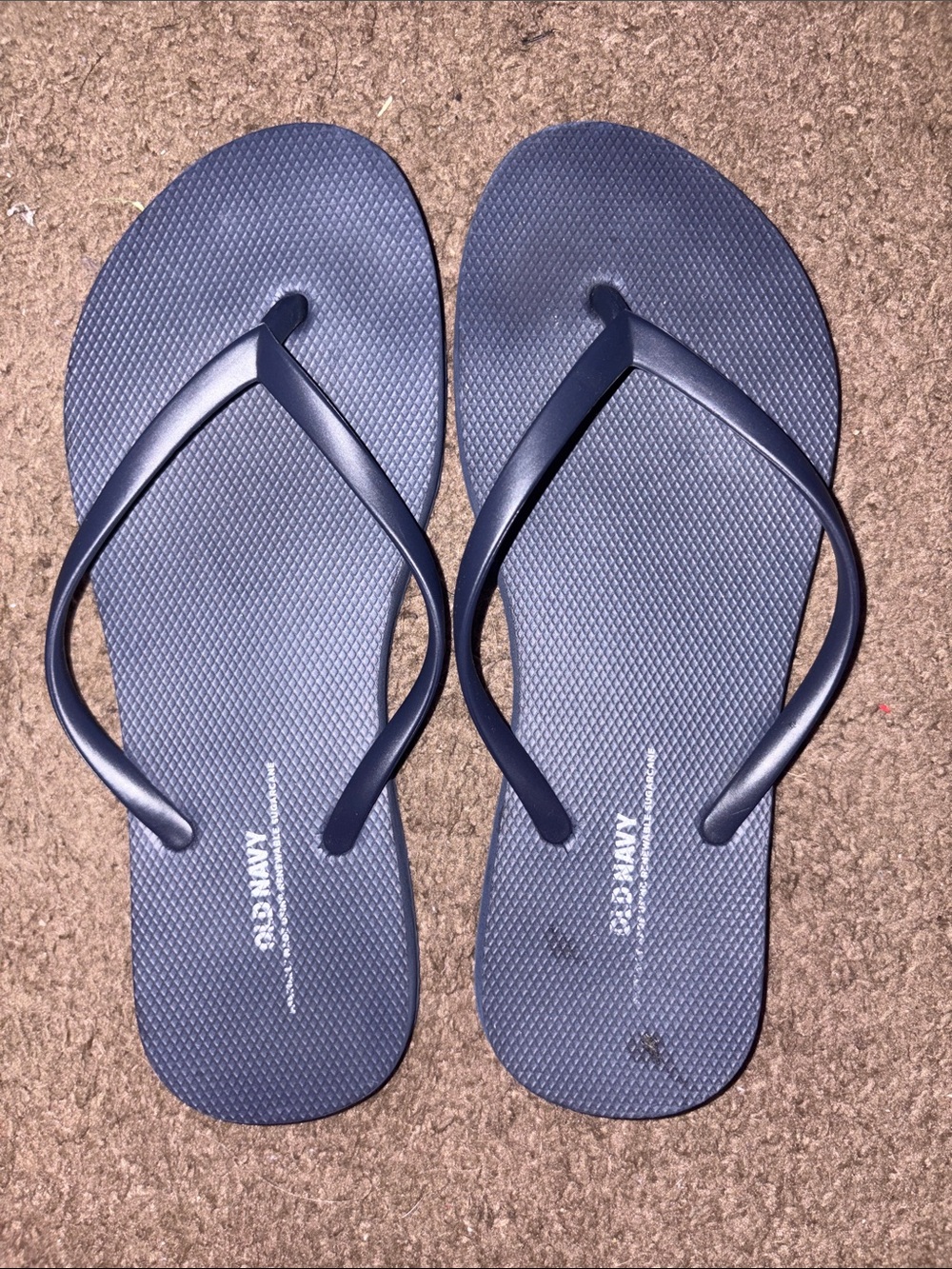 Old Navy Dark Blue/Navy Flip Flop Sandals